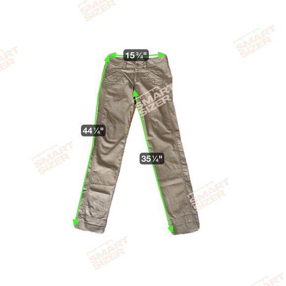 Diesel Women's Tan Utility Style Pants Size 28, Low Rise, Flap Pockets, Zipper. - Picture 6 of 8